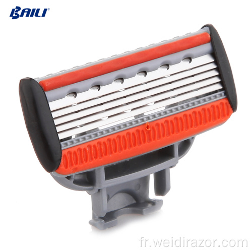 Lames de rasoir de rasage de barbe à 5 lames flexibles Razor